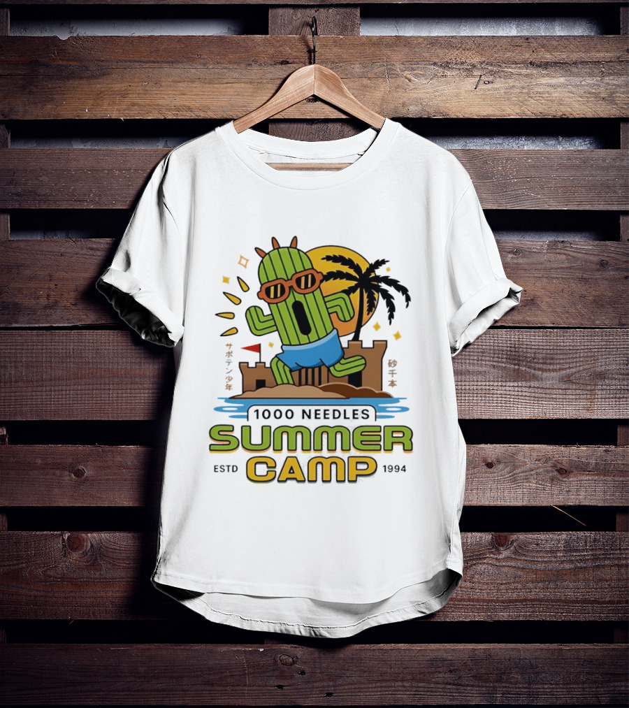 Happy Cactus 1000 Needles Summer Camp Beach ESTD 1994 T-Shirt