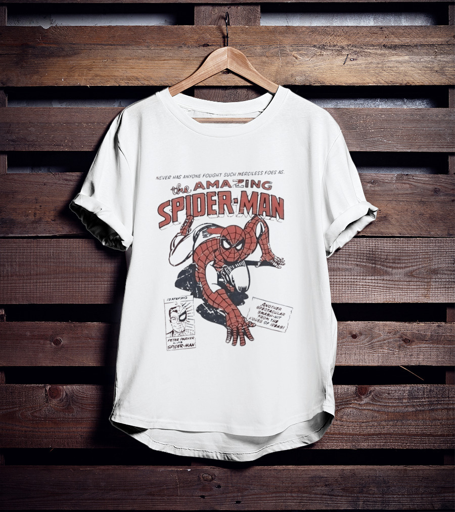The Amazing Spider Man Never Has Anyone Fought Such Merciless Foes Peter Parker Comic T-Shirt