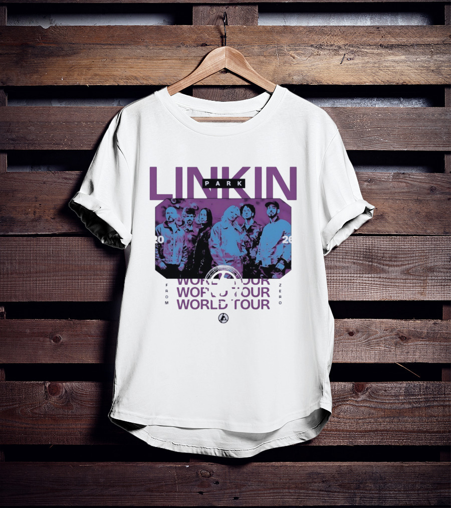 Linkin Park World Tour 2026 Purple Blue Duotone T-Shirt
