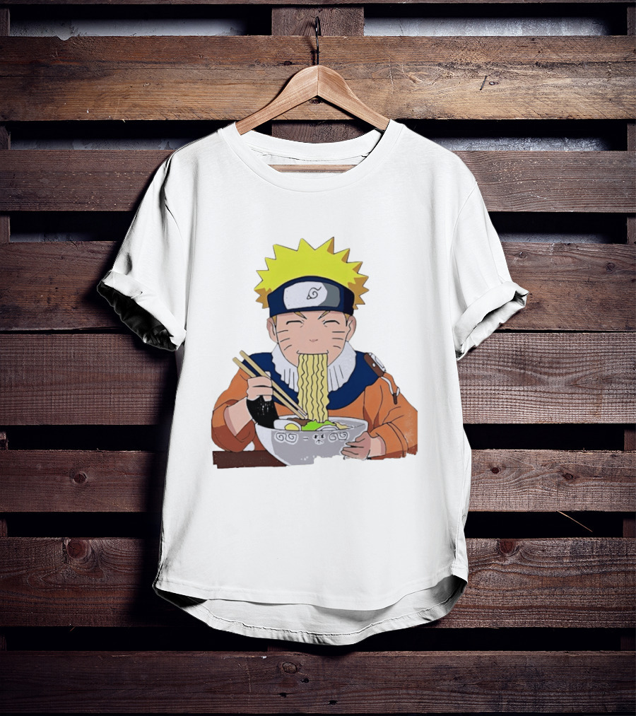 Naruto Uzumaki Ramen Eating Scene Anime Manga Character Popular T-Shirt
