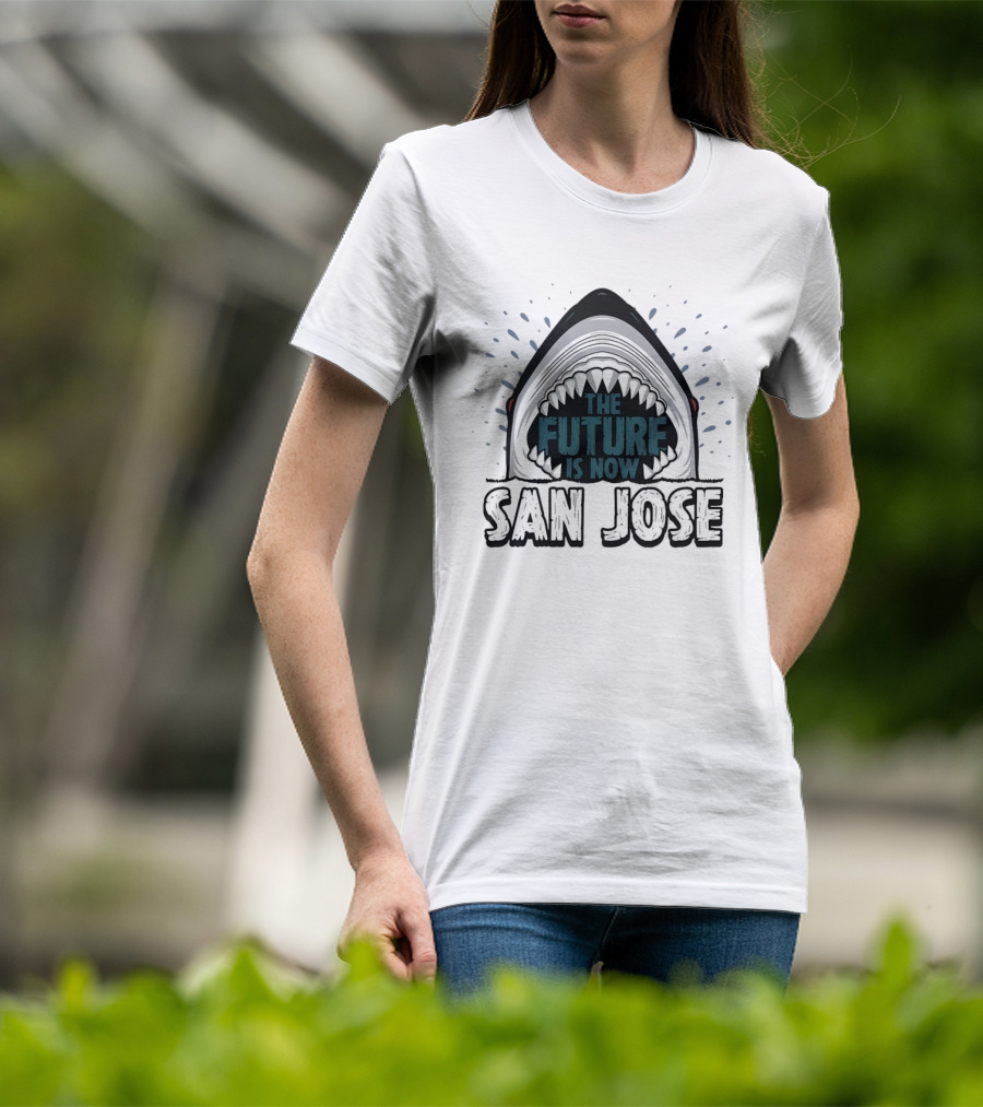 San Jose Sharks The Future Is Now Shark Jaws Hockey Team T-Shirt
