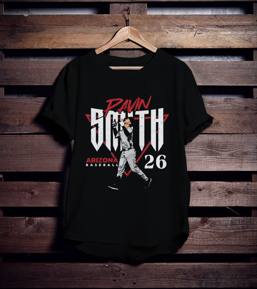 Pavin Smith Arizona Baseball 26 Distressed Sportswear T-Shirt