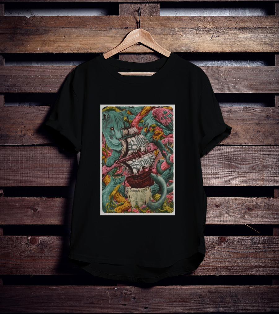 Billy Strings 2026 Summer Tour With Artistic Nature And Ship T-Shirt