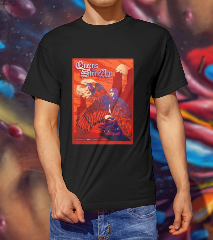 Queens Of The Stone Age Hellfest 2024 Winged Creatures T-Shirt