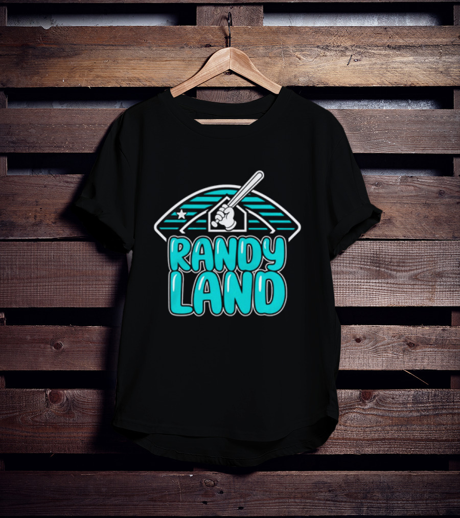 Randy Land Home Plate Batter Baseball T-Shirt