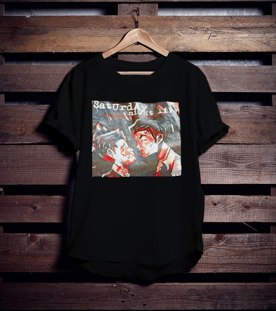 Saturday Night Live Weekend Update Animated Clash Scene T-Shirt