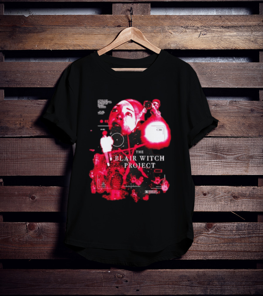 The Blair Witch Project Horror Movie Found Footage Red Overlay Face Montage T-Shirt