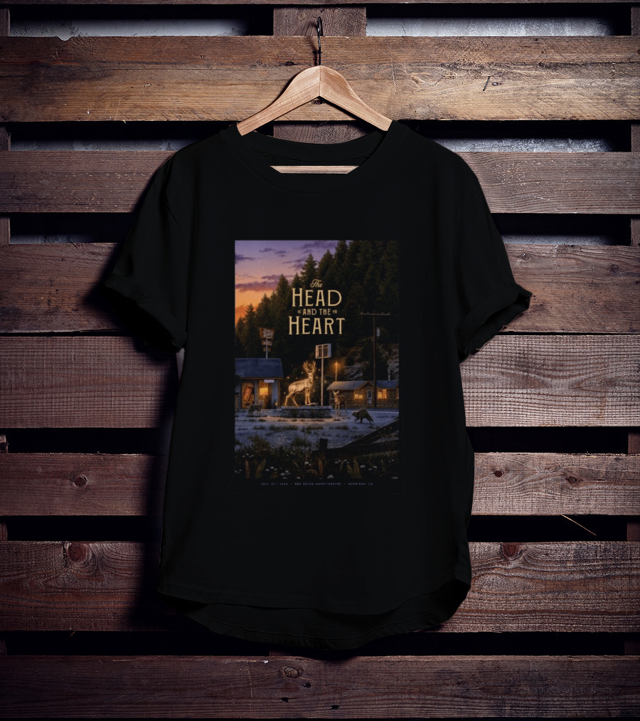 The Head And The Heart July 16 2026 Red Rocks Amphitheatre Morrison CO T-Shirt