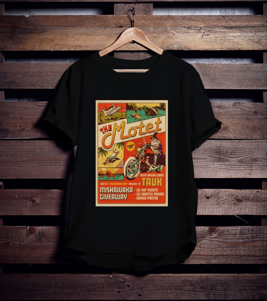 The Motet Summer Tour Mishawaka Amphitheatre July 31 Tauk Bellevue CO Giveaway VIP Tickets Shuttle Passes Signed T-Shirt