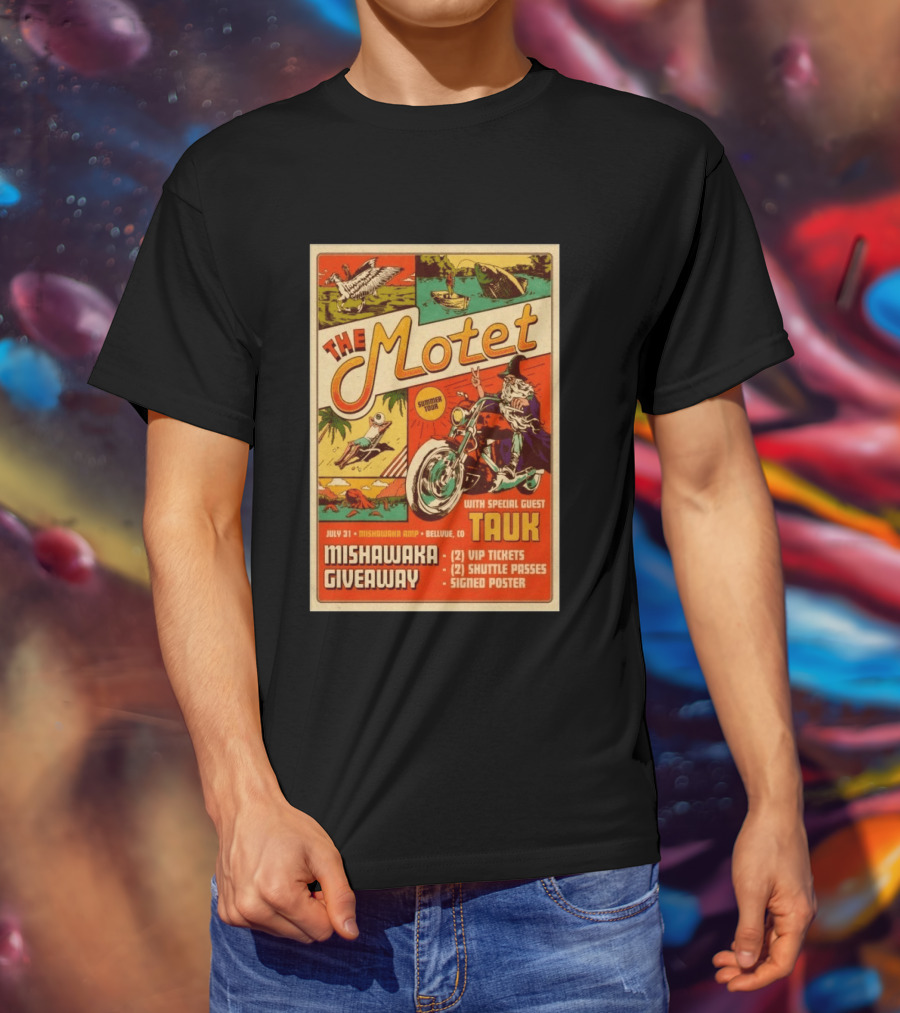 The Motet Summer Tour Mishawaka Amphitheatre July 31 Tauk Bellevue CO Giveaway VIP Tickets Shuttle Passes Signed T-Shirt