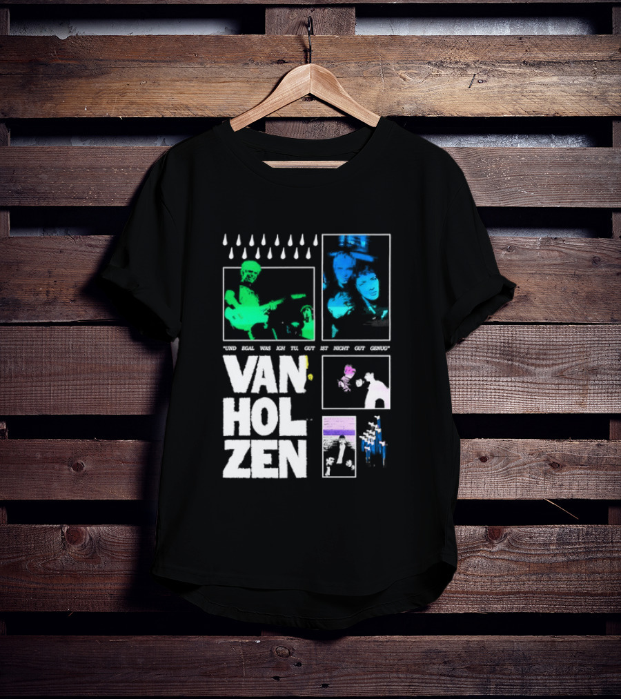 Van Holzen Und Egal Was Ich Tu Gut Ist Nicht Gut Genug Raindrops Color Blocks T-Shirt