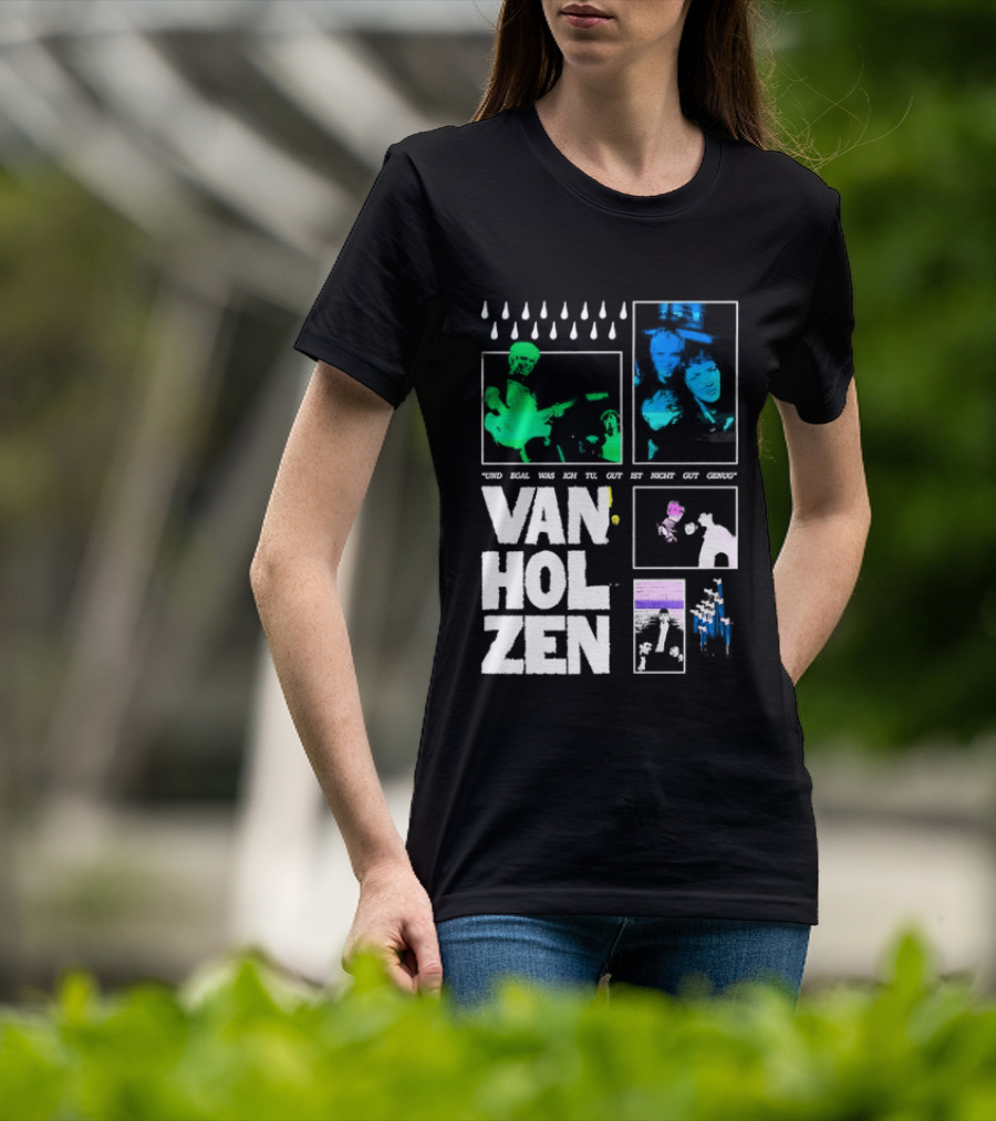 Van Holzen Und Egal Was Ich Tu Gut Ist Nicht Gut Genug Raindrops Color Blocks T-Shirt