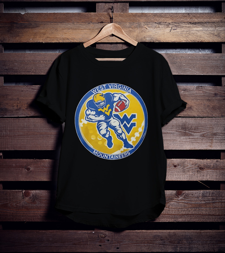 West Virginia Mountaineers Football Circular Running Back WV T-Shirt
