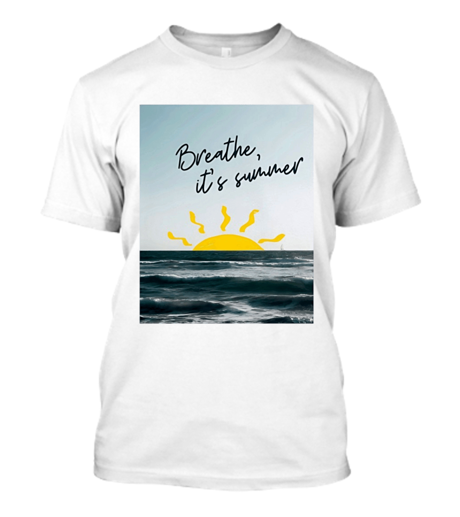 Breathe It's Summer Sun Ocean Scenery T-Shirt