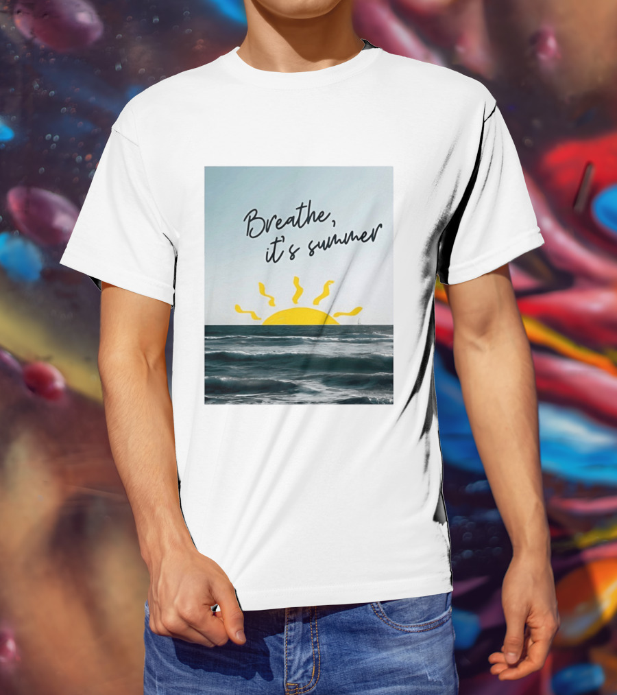 Breathe It's Summer Sun Ocean Scenery T-Shirt