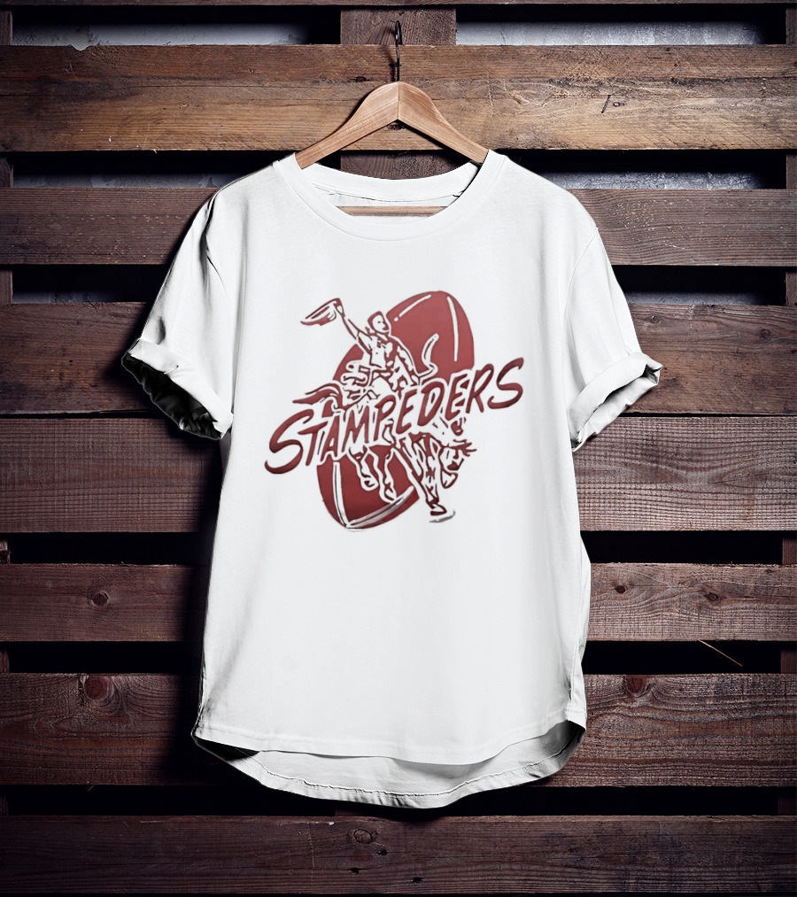Calgary Stampeders CFL Football Bold Red Riding T-Shirt