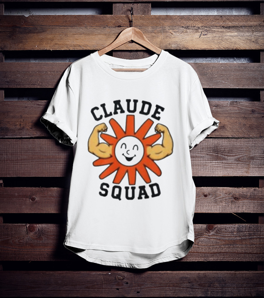 Claude Squad Sun With Flexing Arms T-Shirt