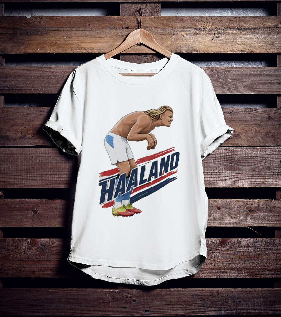 Haaland Taaland Meme Football Cartoon Player Pose T-Shirt