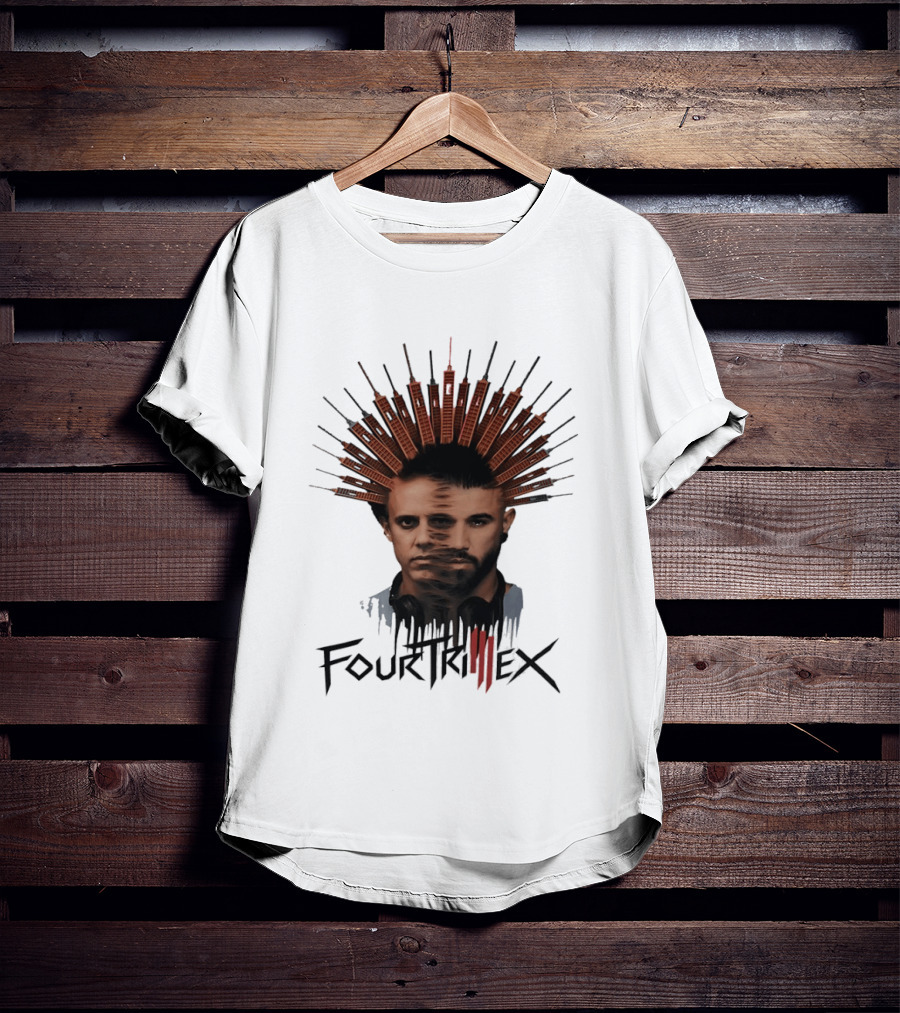Fourtriex DJ Electronic Music Urban Skyline Fusion T-Shirt