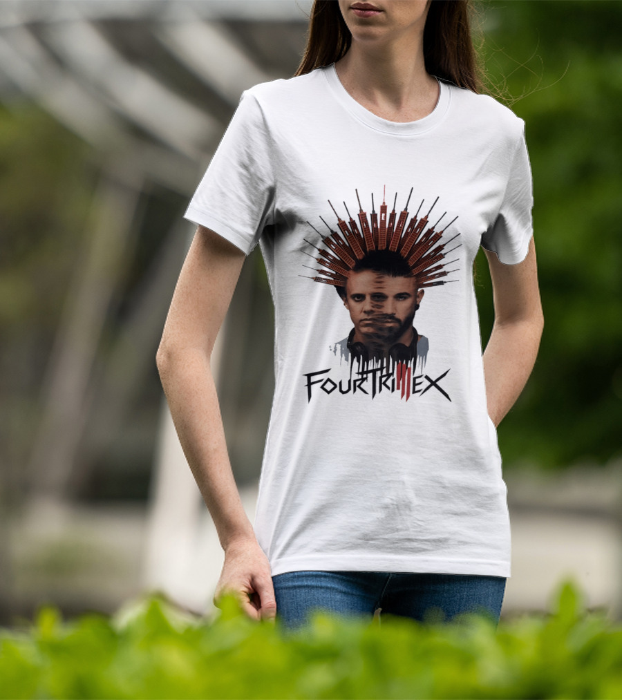 Fourtriex DJ Electronic Music Urban Skyline Fusion T-Shirt