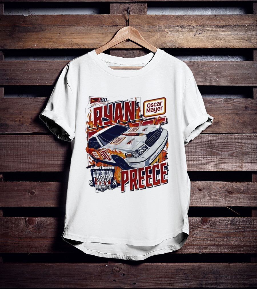 Ryan Preece Oscar Mayer Racing Car Stafford Speedway New England 900 Bolts Nuts 60 T-Shirt