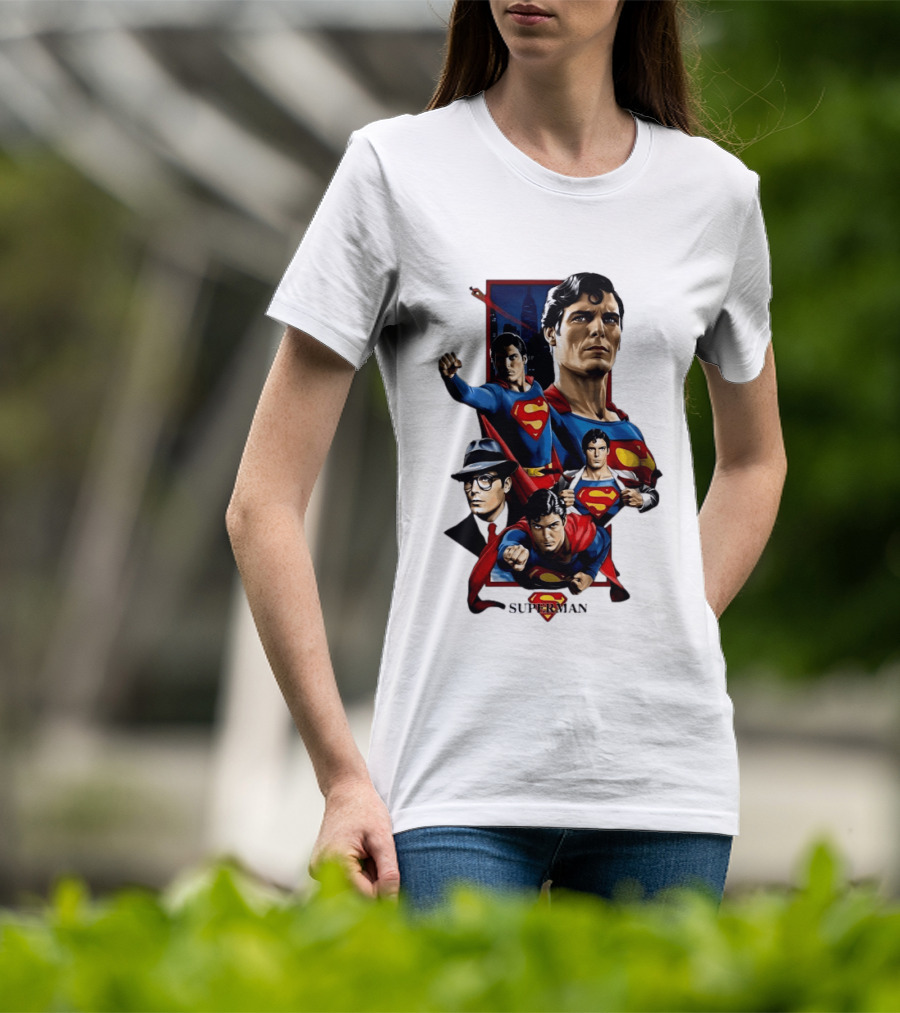 Superman Collage Classic Iconic Characters With S T-Shirt