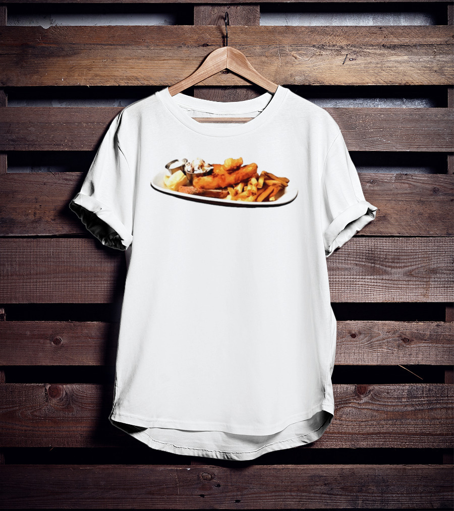 The Fish Fry Crispy Fish With Fries And Tartar Sauce On Plate T-Shirt