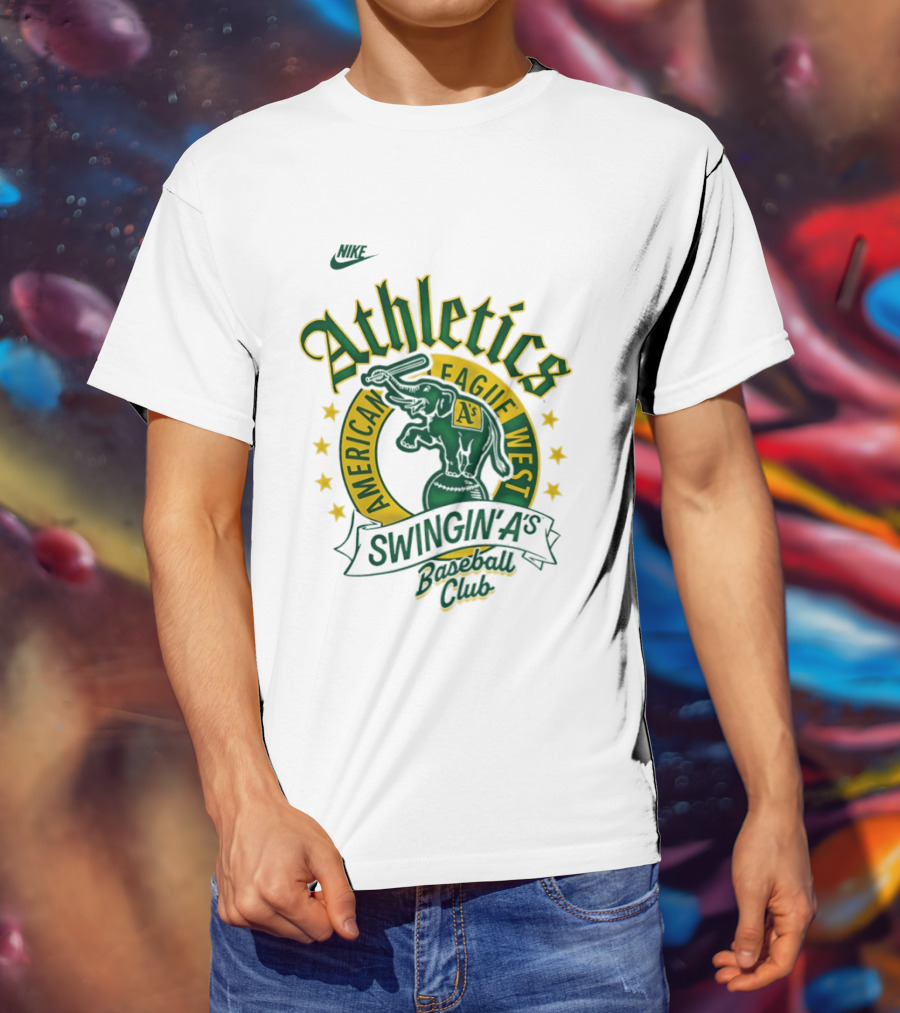 Nike Athletics Swingin' A's American League West Baseball Club T-Shirt