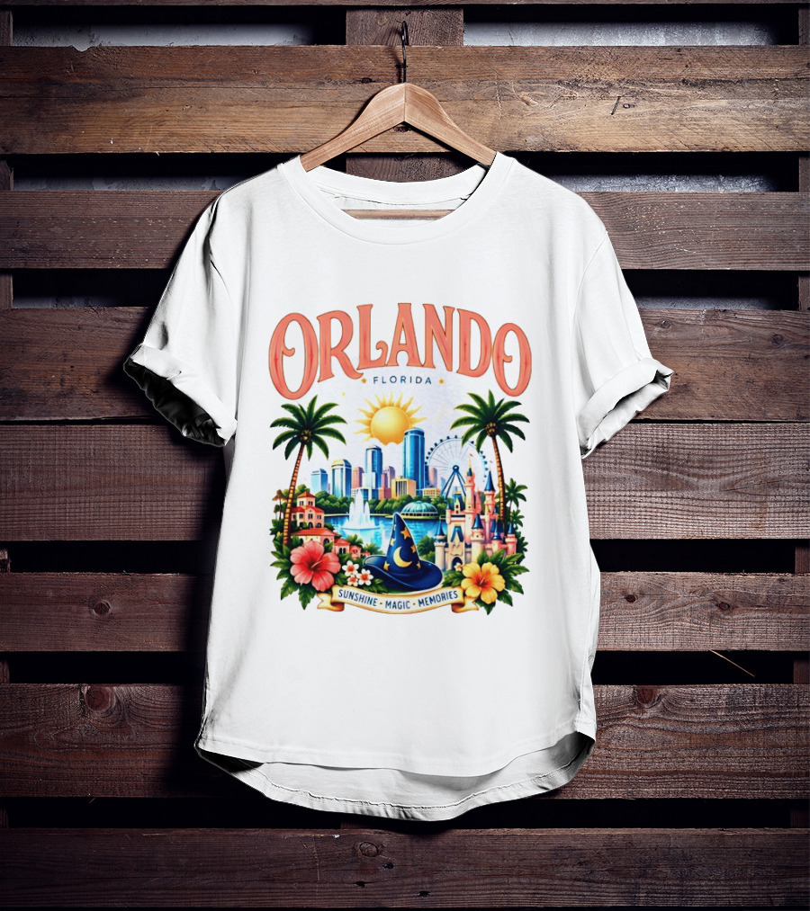 Orlando Florida Sunshine Magic Memories Skyline Adventure T-Shirt