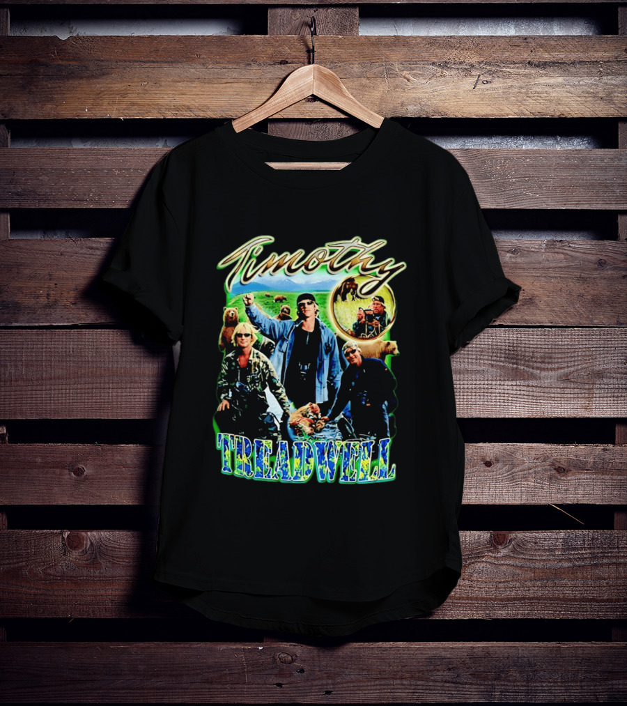 Timothy Treadwell Bear Wildlife Photography Collage T-Shirt