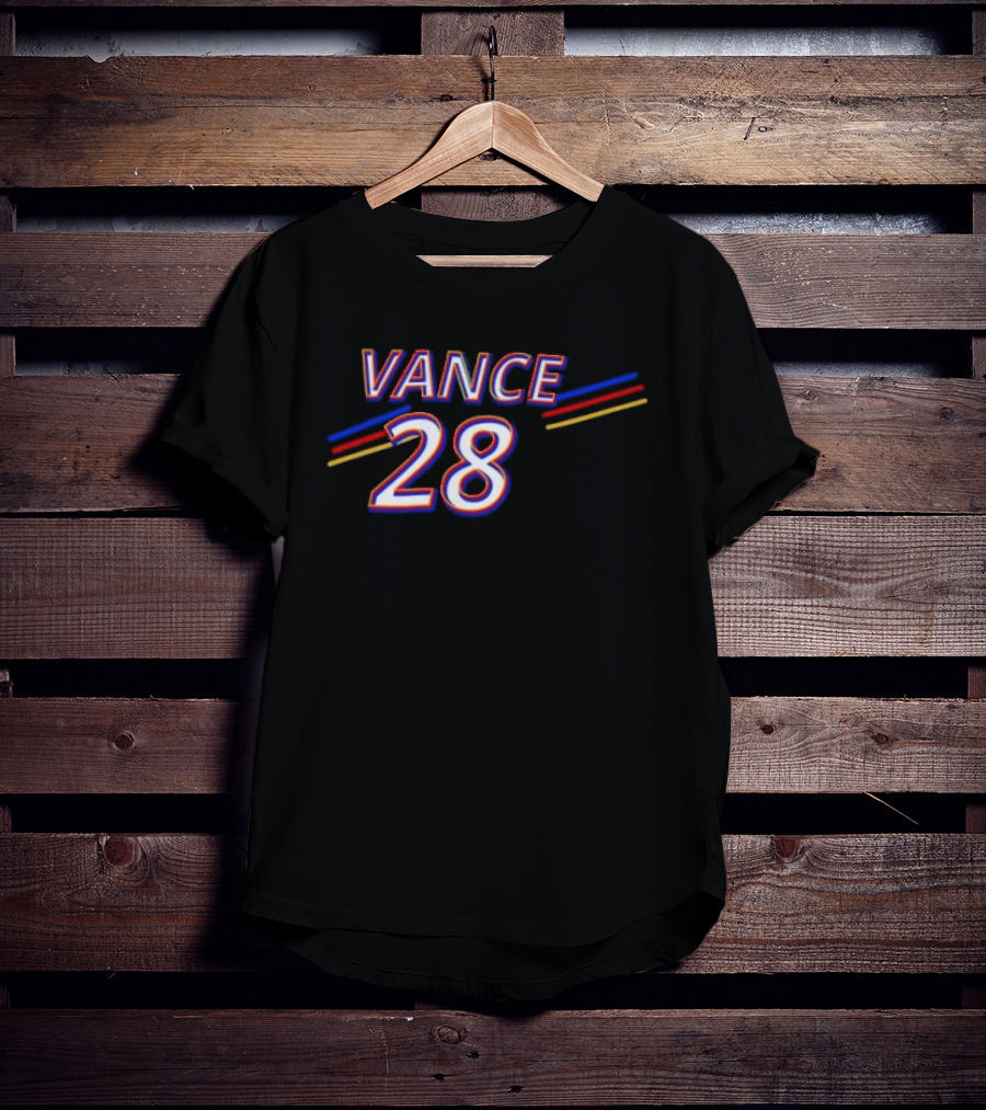 Vance 28 Vintage Striped Red Blue Yellow T-Shirt