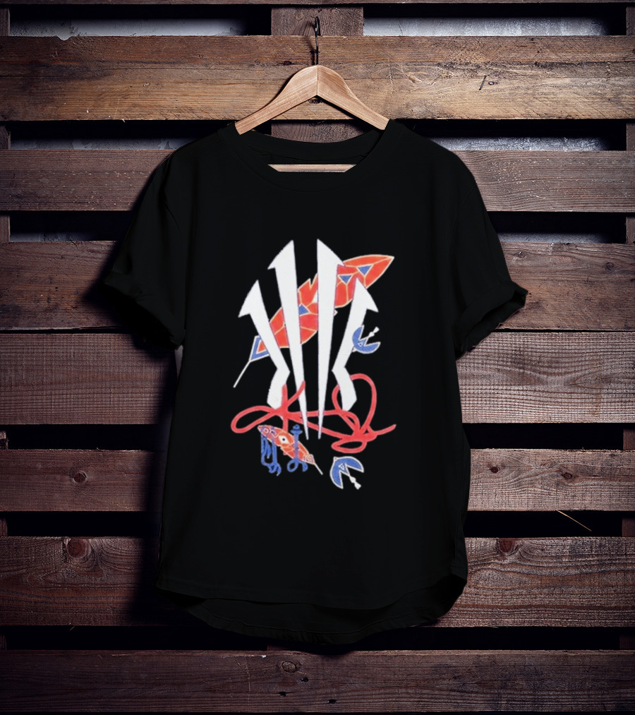 Anta X Kyrie Irving KAI Blue And Red Arrow Art Collaboration T-Shirt