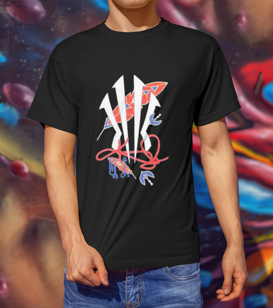 Anta X Kyrie Irving KAI Blue And Red Arrow Art Collaboration T-Shirt