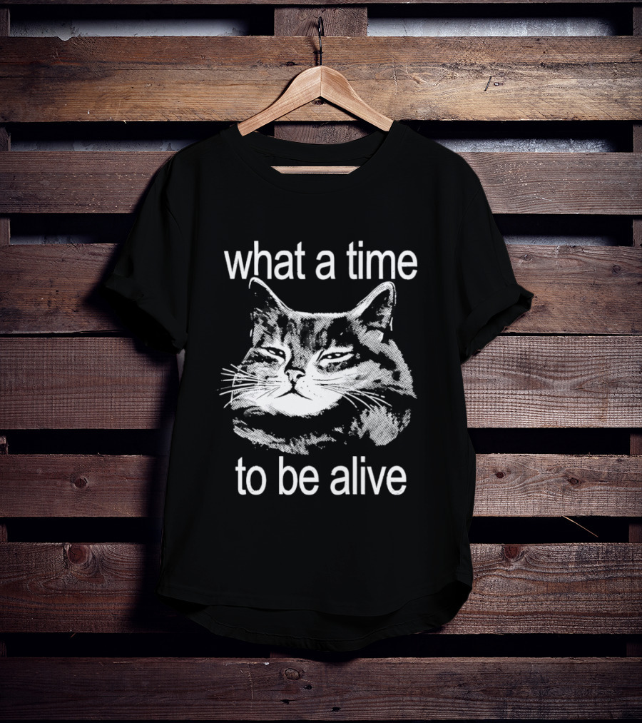 What A Time To Be Alive Cat Meme T-Shirt