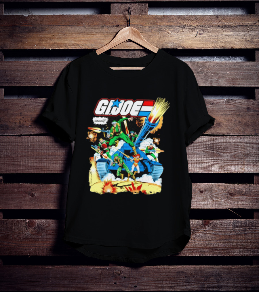 GI Joe Team Super7 Action Figure Hasbro Classic Battle Scene T-Shirt