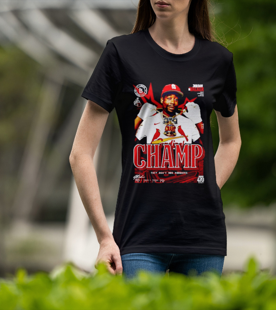 Jordan Walker St. Louis Cardinals Home Run Derby Champ They Don't Boo Nobodies T-Shirt