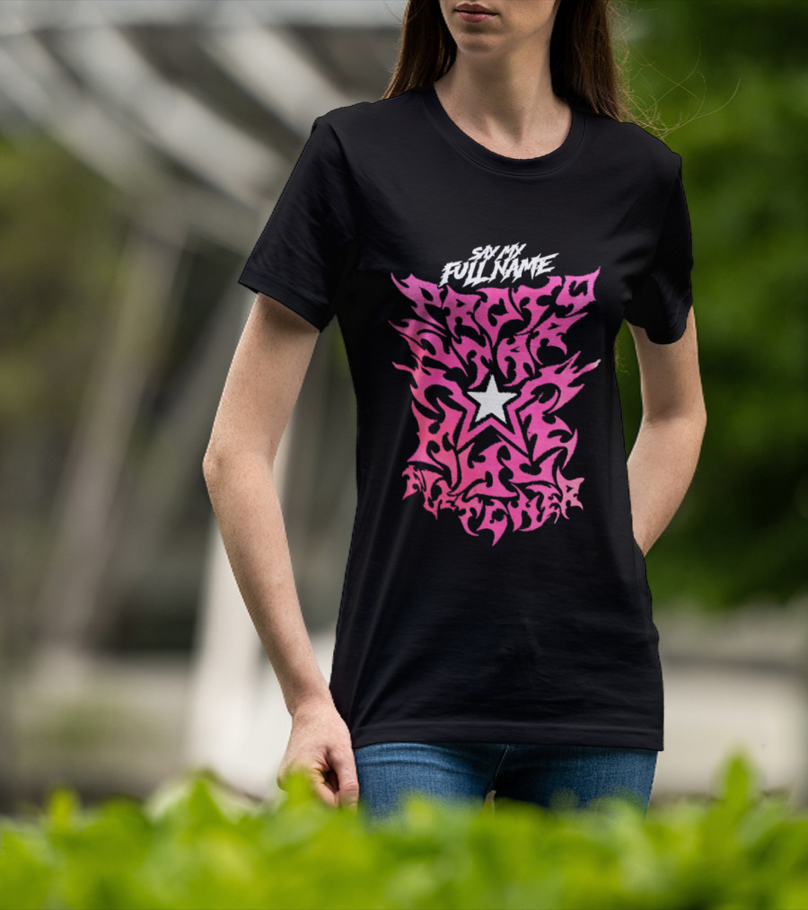 Pretty Peter Avalon Say My Full Name Star Pink Text AEW T-Shirt