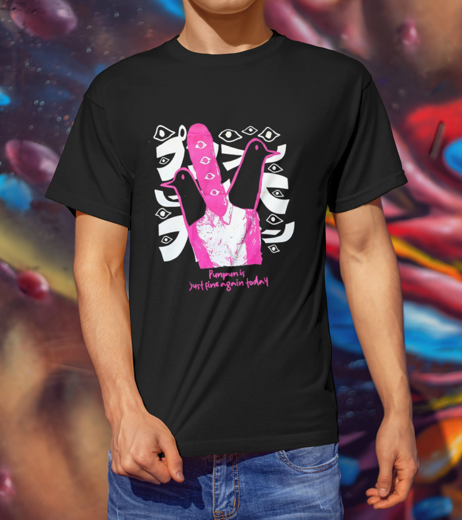 Punpun Is Just Fine Again Today Inio Asano Eye Pattern Pink Pigeons T-Shirt