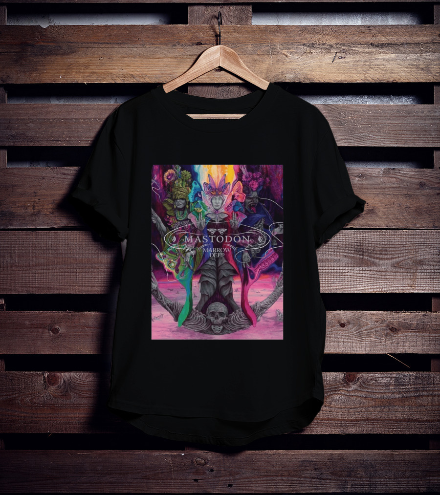Mastodon Marrow Deep Psychedelic Album Art With Skull And Figures T-Shirt