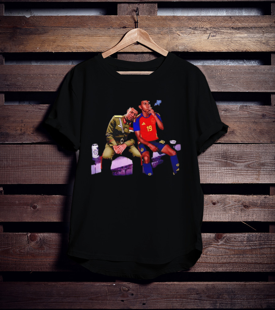 Mbappe And Yamal Drink Beer And Smoking 2026 Meme With Soccer Jerseys T-Shirt