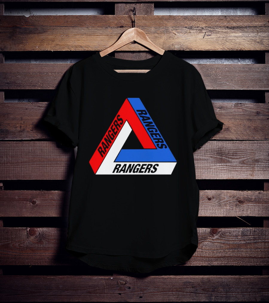 Rangers Penrose Triangle Optical Illusion Sports T-Shirt
