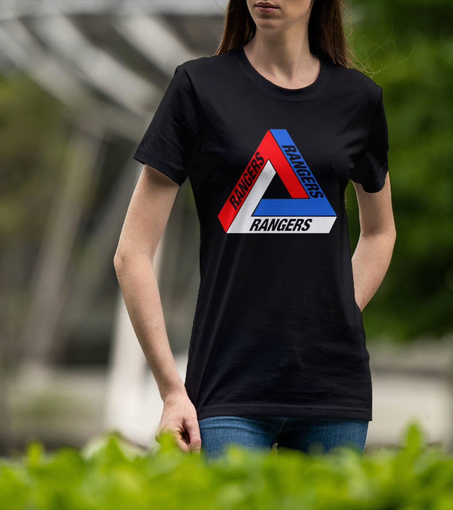 Rangers Penrose Triangle Optical Illusion Sports T-Shirt