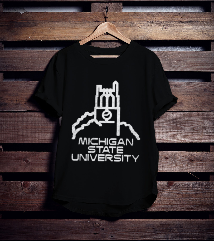 Michigan State University Distressed Beaumont Tower T-Shirt