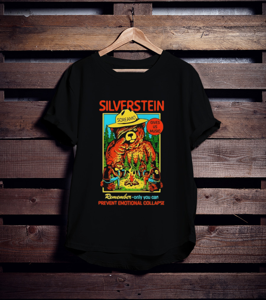 Silverstein Screamo Bear Gives Us Music Prevent Emotional Collapse T-Shirt