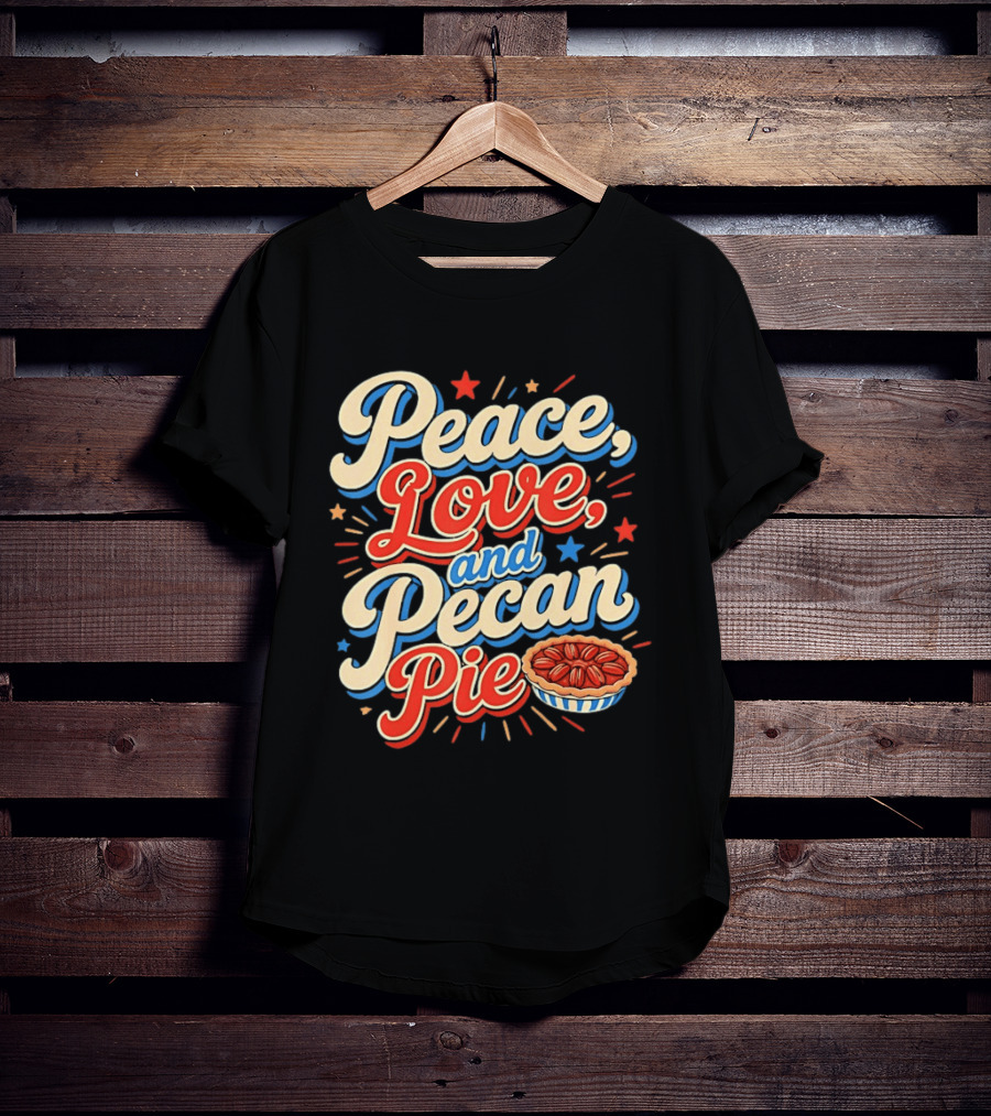 Peace Love And Pecan Pie Thanksgiving T-Shirt