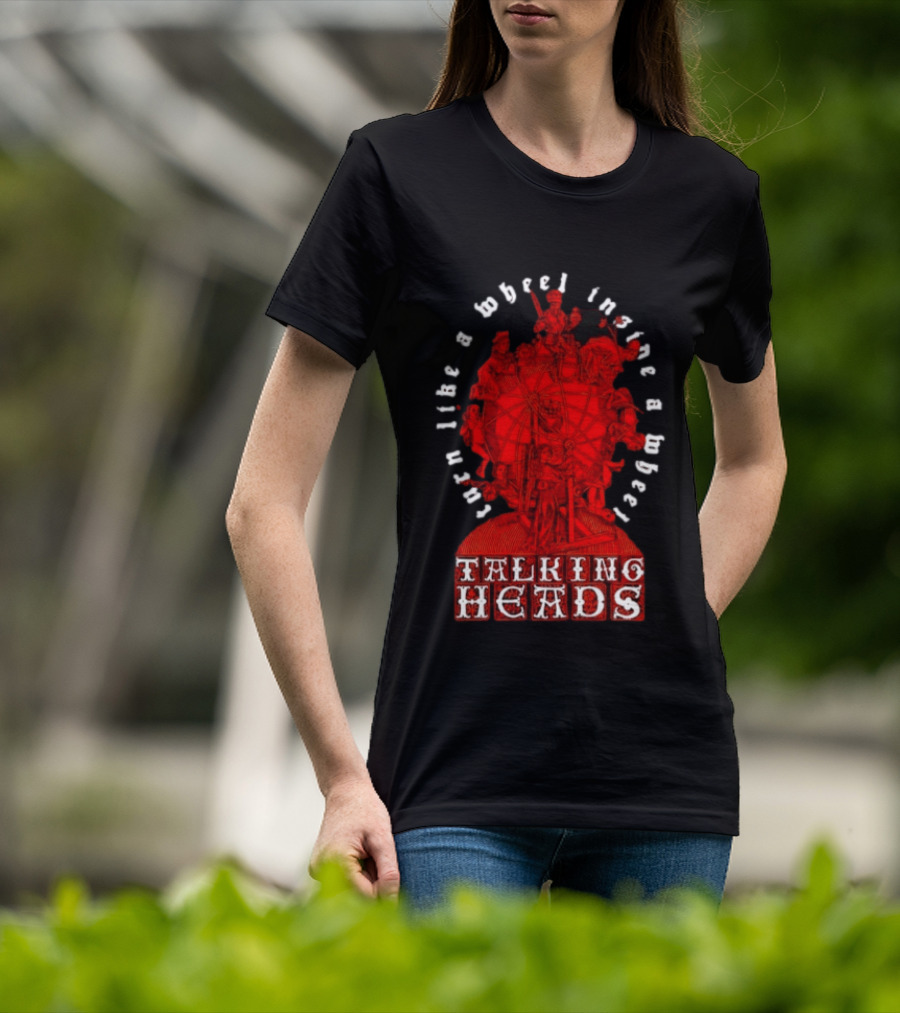 Talking Heads Turn Like A Wheel Inside A Wheel Red T-Shirt