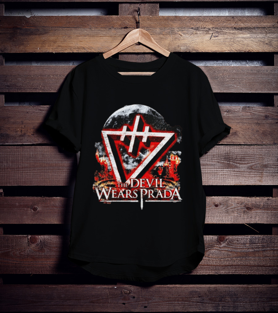 The Devil Wears Prada Metalcore Band Hardcore Triangular Symbol And Flames T-Shirt