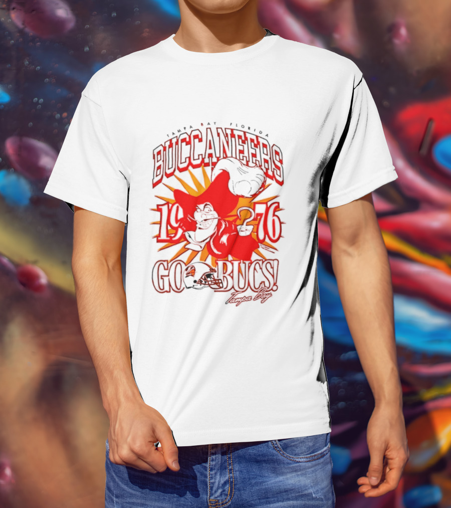 Tampa Bay Florida Buccaneers 1976 Go Bucs Captain Hook T-Shirt