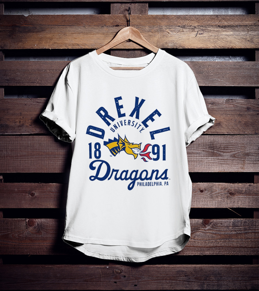 Drexel University Dragons 1891 Philadelphia PA Yellow And Red Dragon T-Shirt