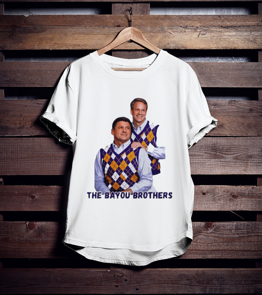 Ed Orgeron Lane Kiffin LSU Tigers The Bayou Brothers Sweater Vest T-Shirt